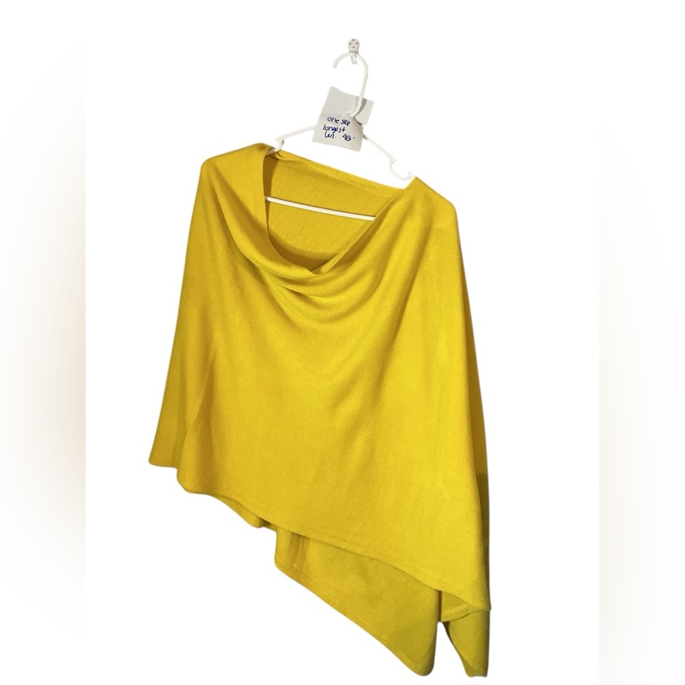 Coco + Carmen Sunny Yellow Poncho | One Size | Layering Essential - Picture 3 of 7